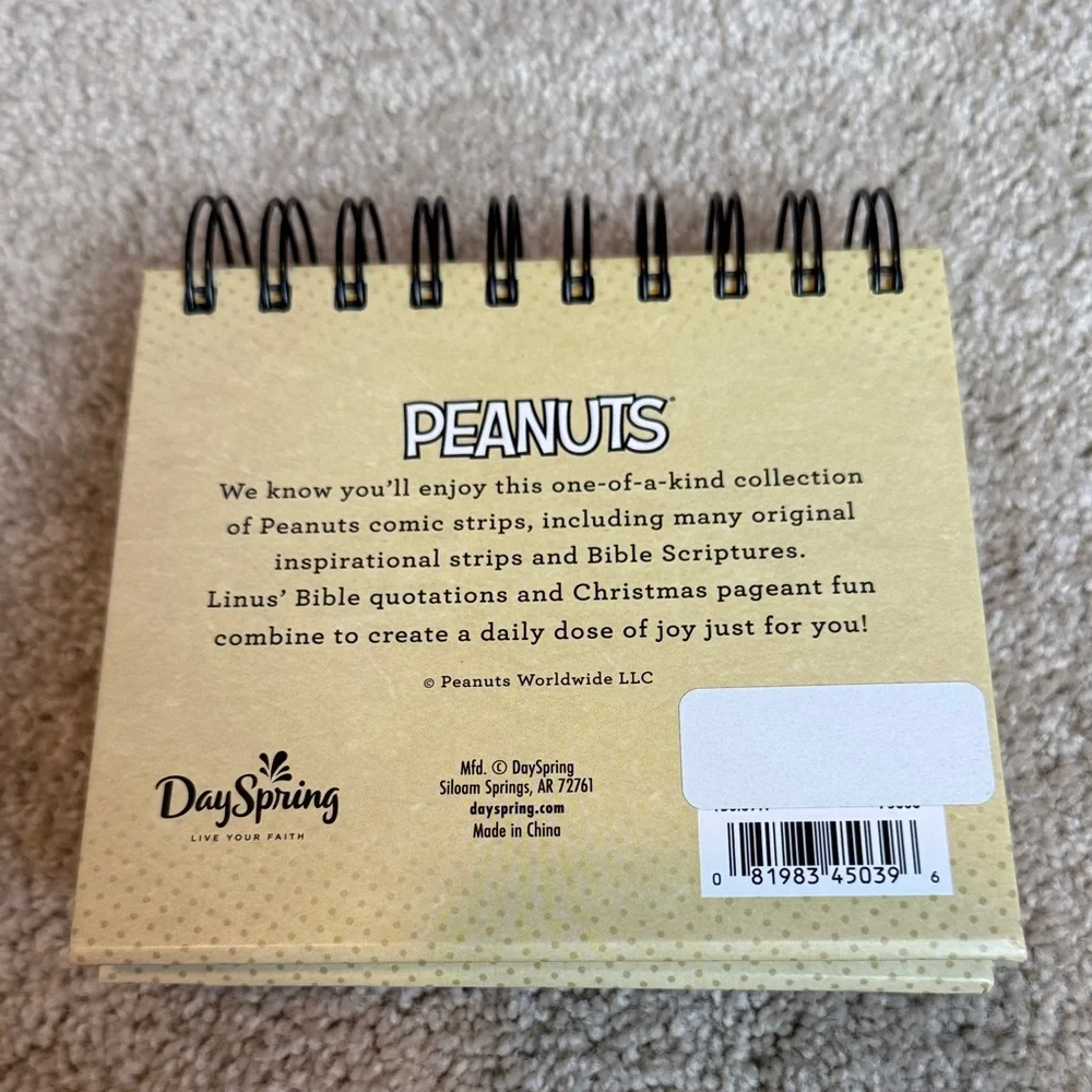 Peanuts Inspirational DayBrightener Calendar - Yellow